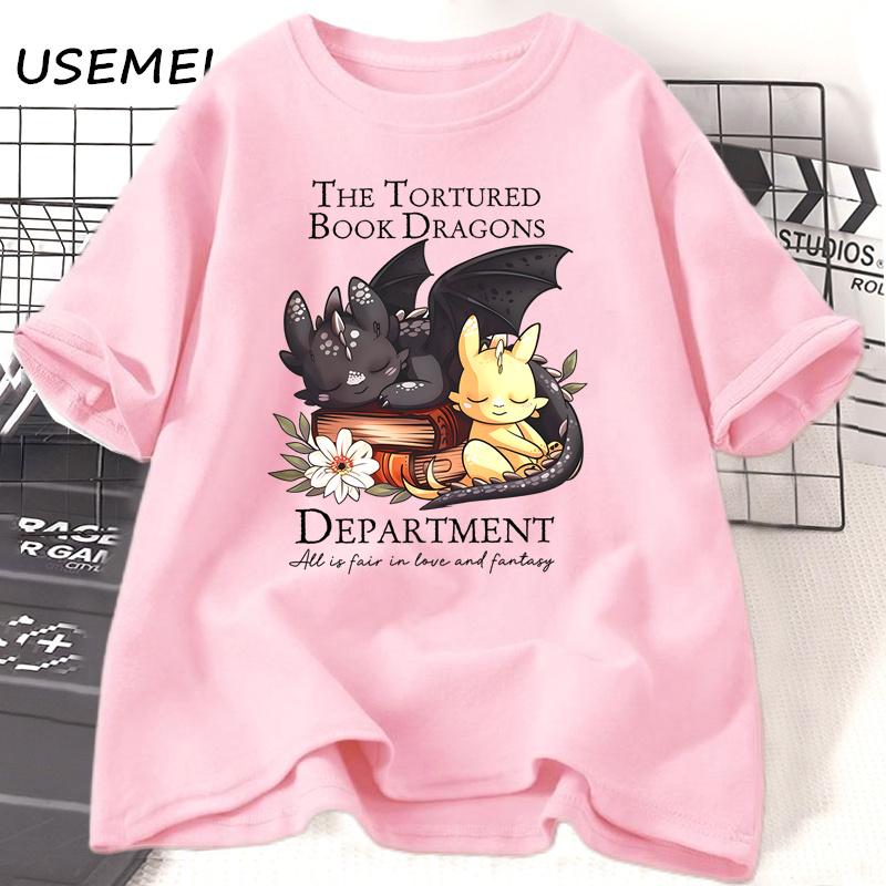 Футболка Tortured Book Dragons унисекс унисекс хлопок фэнтези читатели книжное чтение любители книг футболка хлопковые футболки с коротким рукавом