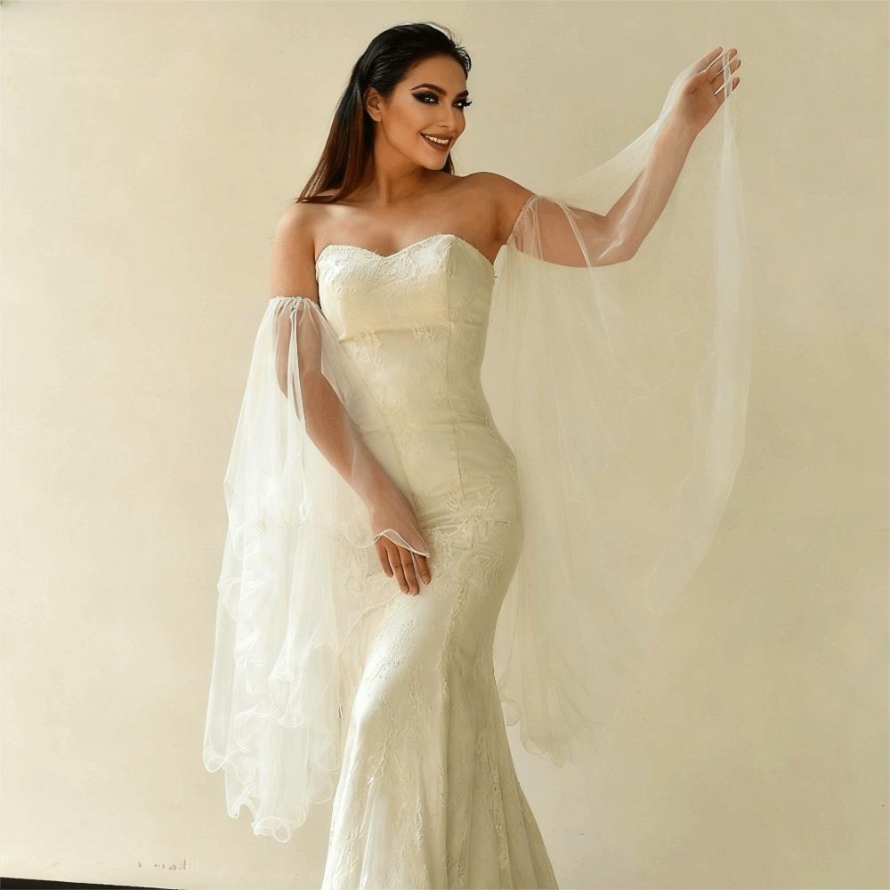 1 пара длинных тюлевых викторианских длинных перчаток, элегантные накидки на руки, аксессуары для косплей-одежды