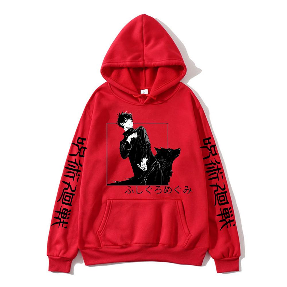 Худи Мегуми Фушигуро Jujutsu Kaisen Графические худи Винтажный оверсайз худи с капюшоном Длинные рукава Мужская женская одежда