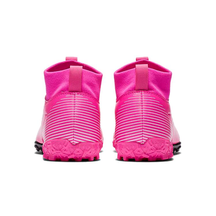 Nike Mercurial Superfly 7 Нескользящая амортизация Устойчивость к истиранию Средняя высота Детские футбольные бутсы Розовые Детские DB5616-611