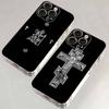 Orthdox Cross Icon Transparent Back Phone Case For iPhone 17 16 15 13 12 11 14 Pro Max Mini Plus Silicone Bumper