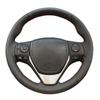 Customized Original Car Steering Wheel Cover For Toyota E'Z RAV4 Corolla iM Scion Auris Black Leather Braid For Steering