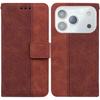 For iPhone 17 Pro Max Case Geometry Pattern Leather Wallet Phone Cover with Wrist Strap