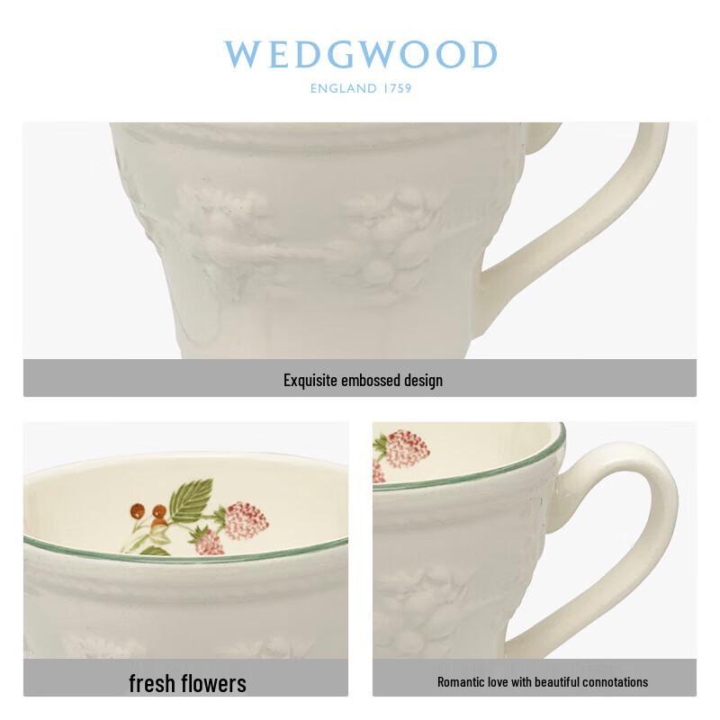 Wedgwood Joyful Holiday Raspberry Mug & Portable Tea Caddy Set