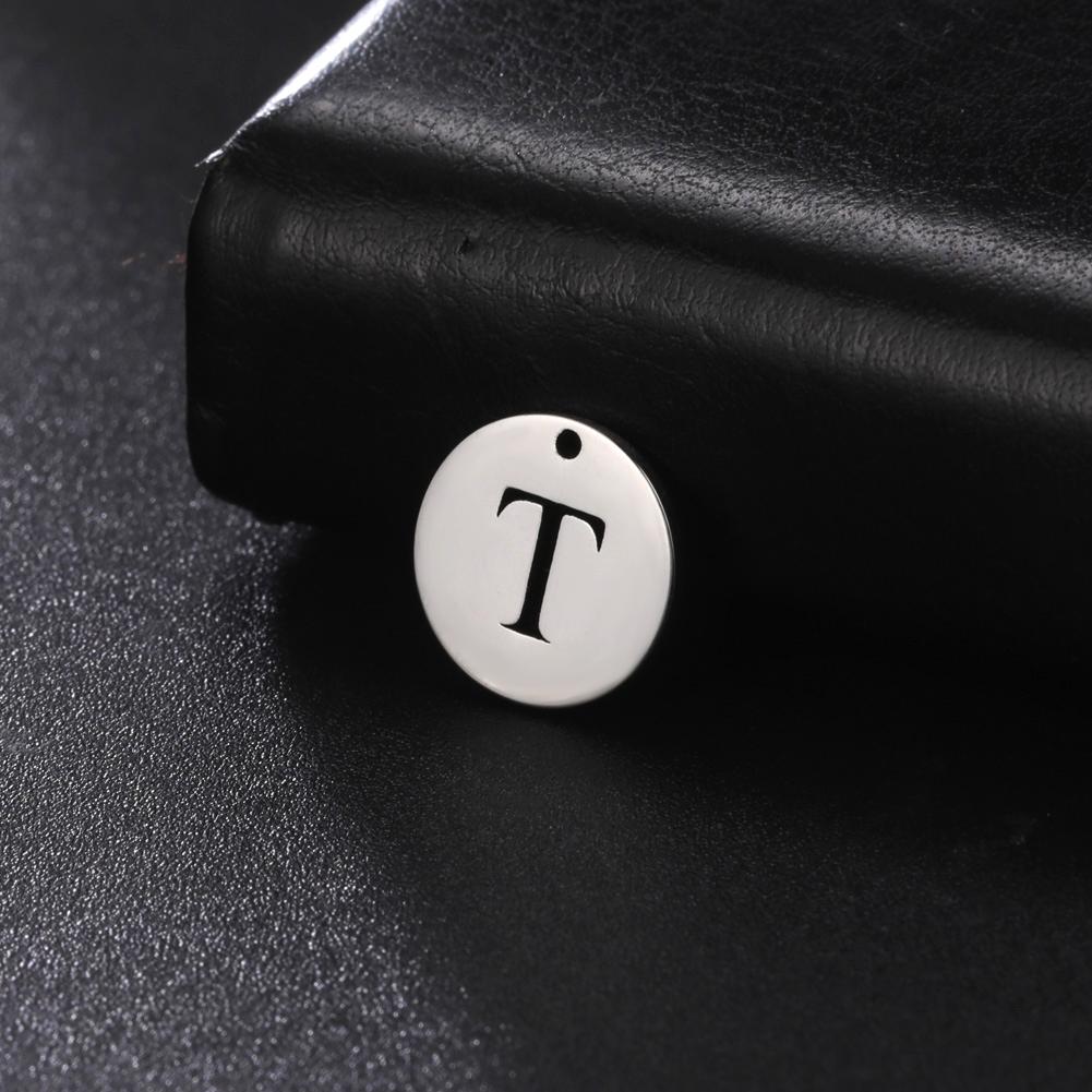 Teamer 10pcs A-Z 26 Letters Stainless Steel Charms for Jewelry Making Initial Alphabet Charms Pendant for Bracelet Necklace DIY 4