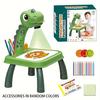 Dinosaur Doodle Board Table - Erasable, Projection Drawing, Educational Toy with Light, Ideal for Holiday and Birthday Gifts