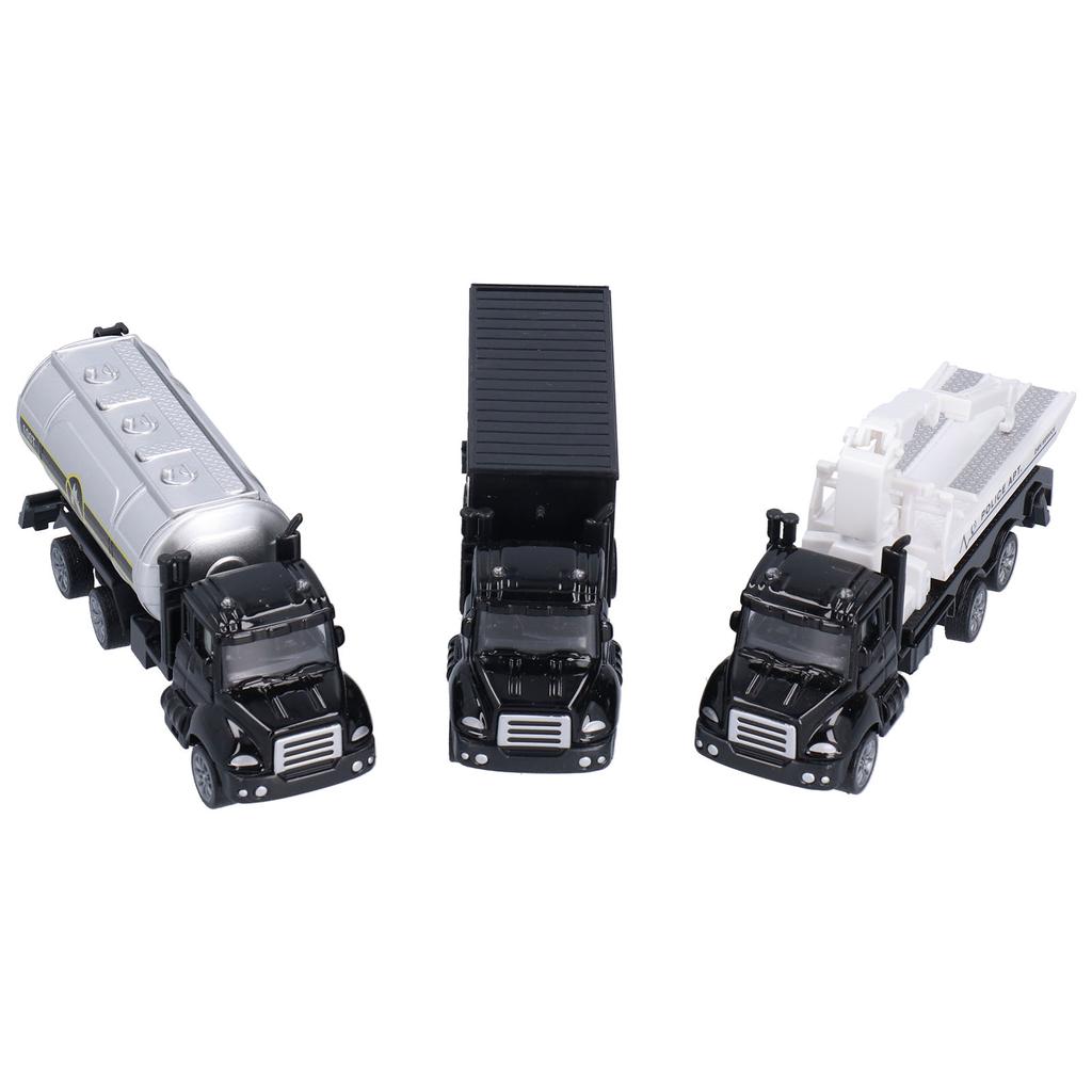 3шт 1:50 игрушечных моделей грузовиков Pull Back Recovery Tanker Truck Model Set для детей Pull Back