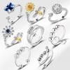 Unique and Personalized Distinctive and Individual Design High-grade Simple and Generous Tasteful Ring Flower Butterfly Rotating Fashion Trends Ring