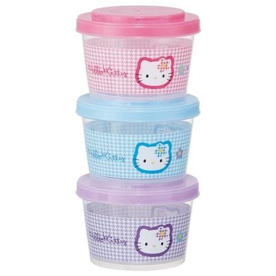 Skater storage container set 3 240ml side dish made Japan Sanrio Hello Kitty Kao Hana SIJ3-A