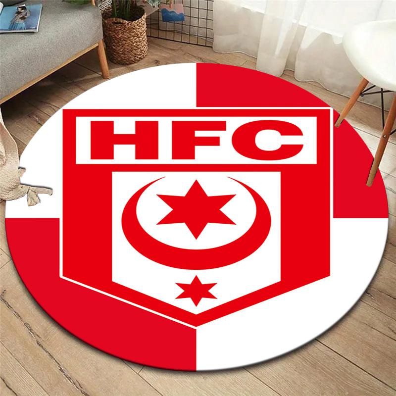 Hallescher FC Round Area Rug,Carpet Rug for Living Room Bedroom Sofa Playroom Decor,Non-slip Floor Mat