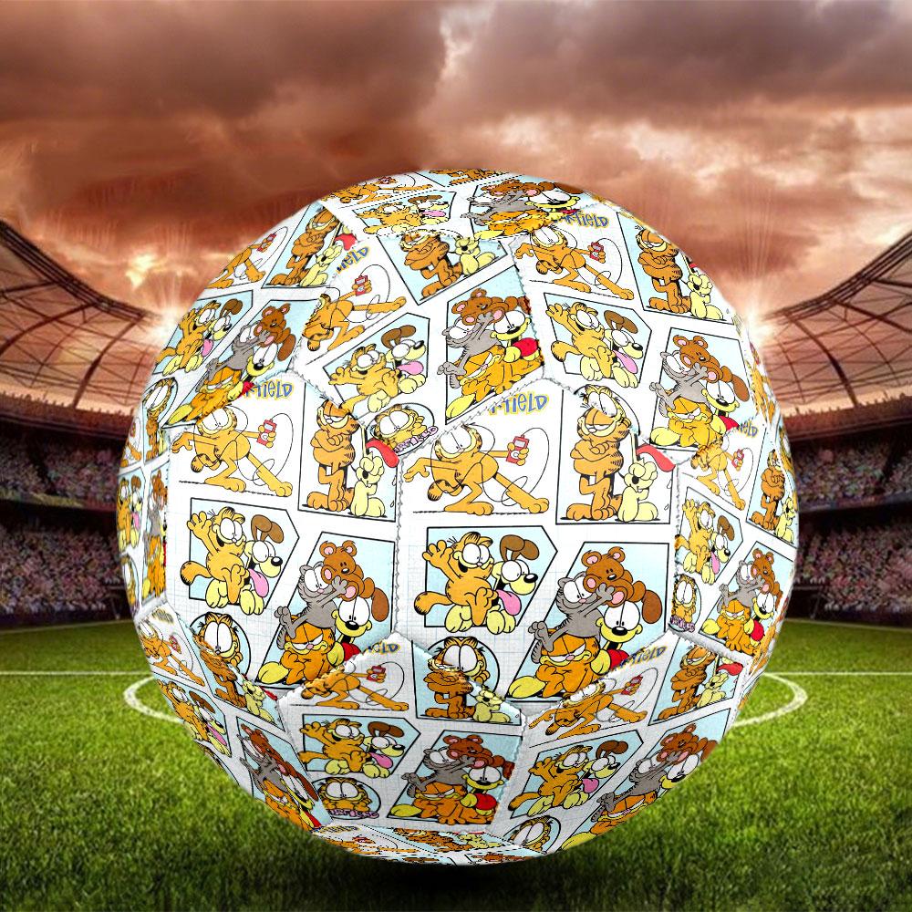 Garfield Print Size 5 Soccer Ball, Standard Match Football for Sports Game and Team Practice, Ideal Gift for Soccer Fans