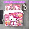 3pcs Hello Kitty Duvet Cover Set, Home Printed Bedding Set, Breathable and Cozy Bedclothes Suitable For Festival Decor