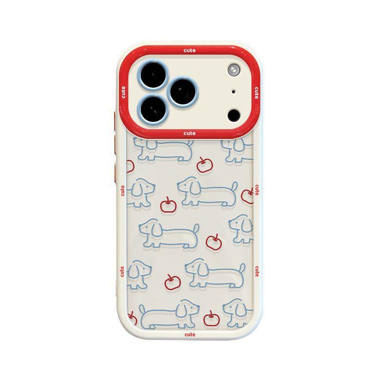 Чехол Line Puppy Cream для мобильного телефона Apple 17/16 15 Противоударный 14 Креативный 131211 Защита от отпечатков пальцев