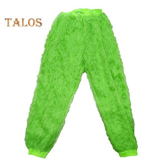 1 Set Christmas Costume Includes Top Pants Hat Belt Gloves And Shoe Cover Cartoon Furry Animal Cosplay Santa Performance Drama Stage Opera Outfit