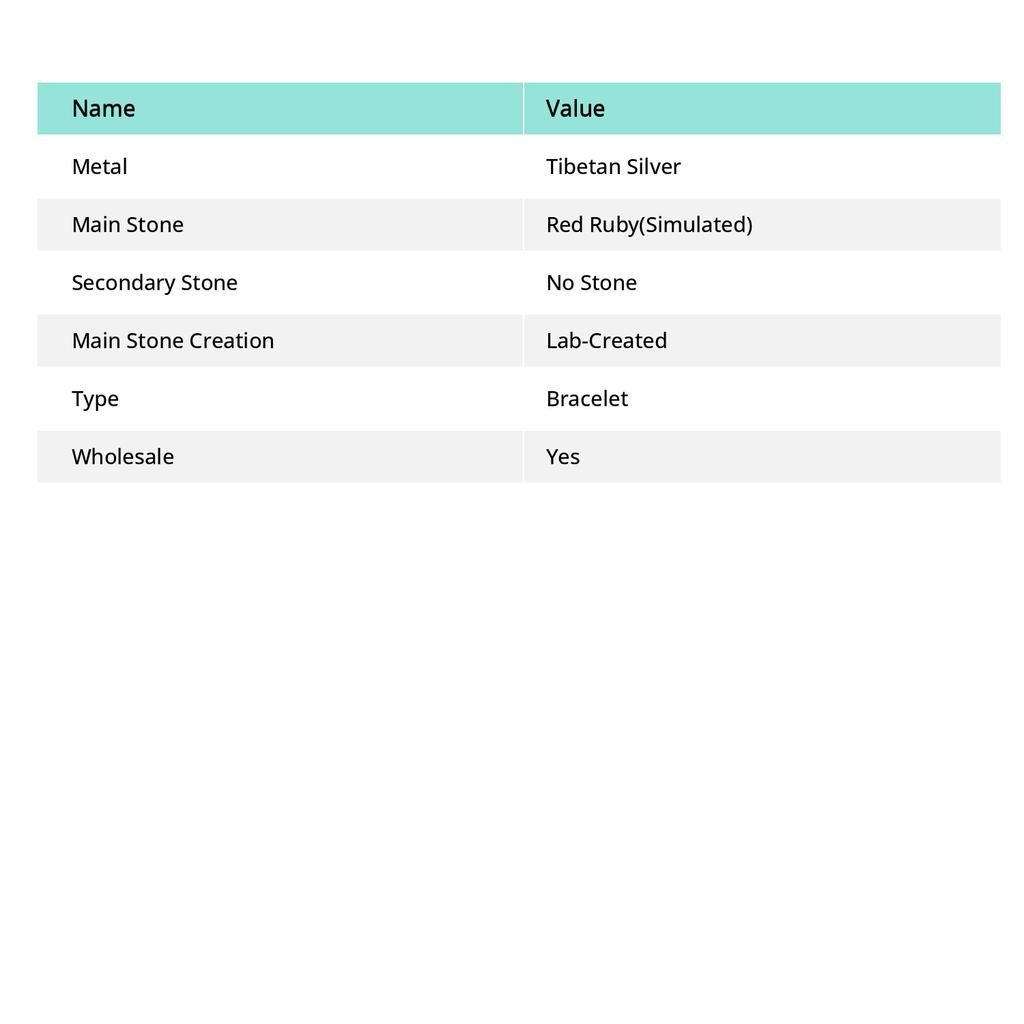 Ruby Natural Gemstone Handmade 925 Sterling Silver Bracelet 7-8" F0U90