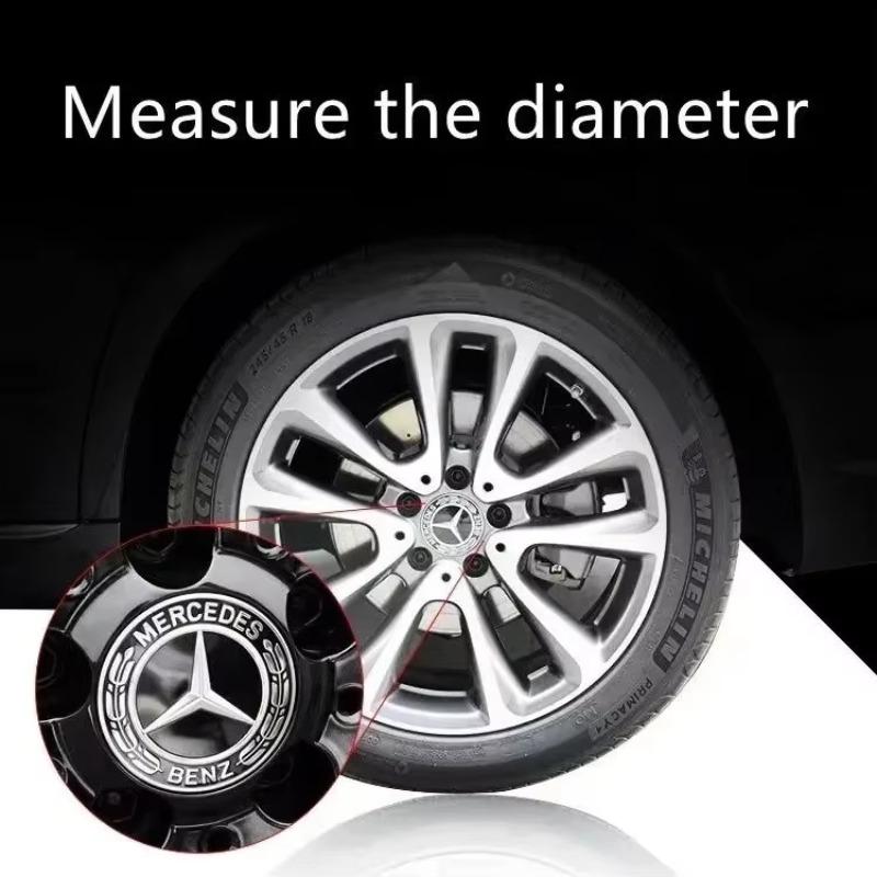 TXVBT1 For Mercedes Benz 4PCS 75mm Car Wheel Center Cap Hub Covers Badge Accessories for Mercedes benz AMG C E S GLE CLC Class W204 W20