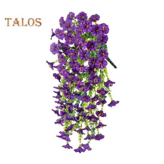 Искусственные подвесные цветы петунии, устойчивые к ультрафиолетовому излучению, искусственные растения для улицы, искусственная полосатая петуния, весенне-летний декор для дома, каминной двери, крыльца, патио