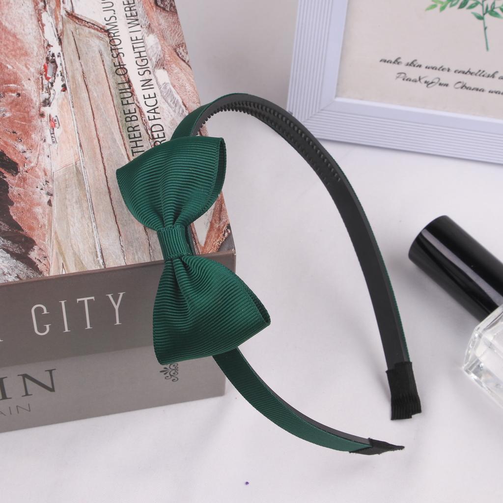 1PC Grosgrain Ribbon Hair Bows Headbands Girls Plastic Hairbands 3inch Bows Headband Children Kids Fashion Hair Aceessories