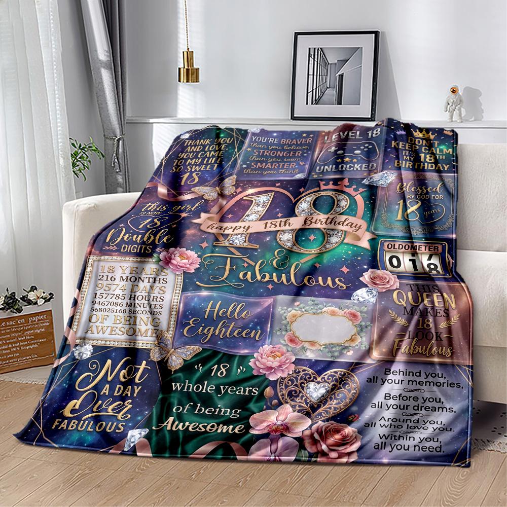 Sweet Milestones Blanket Durable Comfort Perfect for Couch Office Livingroom for All Seasons Stylish Decor Birthday Christmas Gift Blanket