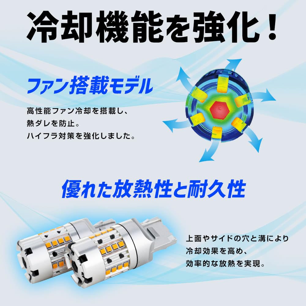 SPHERELIGHT SUNTURN2 T20 Single Turn Signal LED Vehicle Inspection Hyper Flash Fan Sunturn Turn Signal SPHERELIGHT SUNT20S Bulb, 2200lm, Amber, 12V,