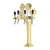 Beer Fountain - ICH-ZAPFE.DE - Gold 4-way Column - 5L - Associated Cooling - Stainless Steel