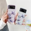 Блестящий силиконовый чехол для телефона с бабочкой и каплями для Samsung Galaxy Z Flip6 Flip5 Flip4 Flip3, прозрачный противоударный мягкий тонкий складной чехол из 2 предметов