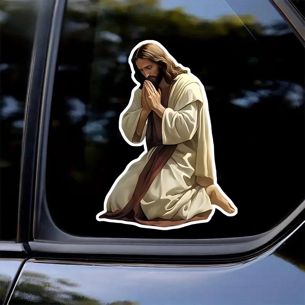 Jesus Prayer Shelter Artistic Car Sticker Vinyl Decal Waterproof Rear Window Motorcycle Camper Bumper Truck Laptop Decoration JM22