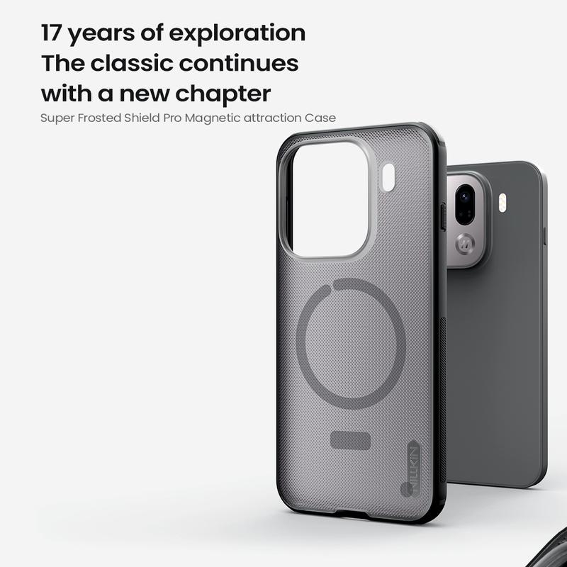 Чехол для телефона Nillkin For OPPO Find X9 Pro Find X9 Магнитный Super Frosted Shield Pro Защита от отпечатков пальцев Ударопрочная задняя крышка
