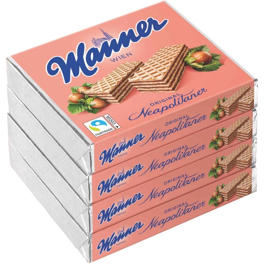 Manner Wafer Original Hazelnut 4X75G