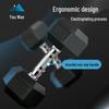 Youwan Hexagonal Rubber-Coated Cast Iron Dumbbell