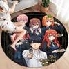 The Quintessential Quintuplets Round Area Rug Carpet Rug For Living Room Bedroom Sofa Playroom Decor Nonslip Floor Mat