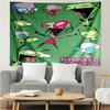 1PC Alien Invasion Pattern K-pop music group Tapestry Accessories for Bedroom,Livingroom, dormitory Room Wall Decor Fan Birthday Gifts