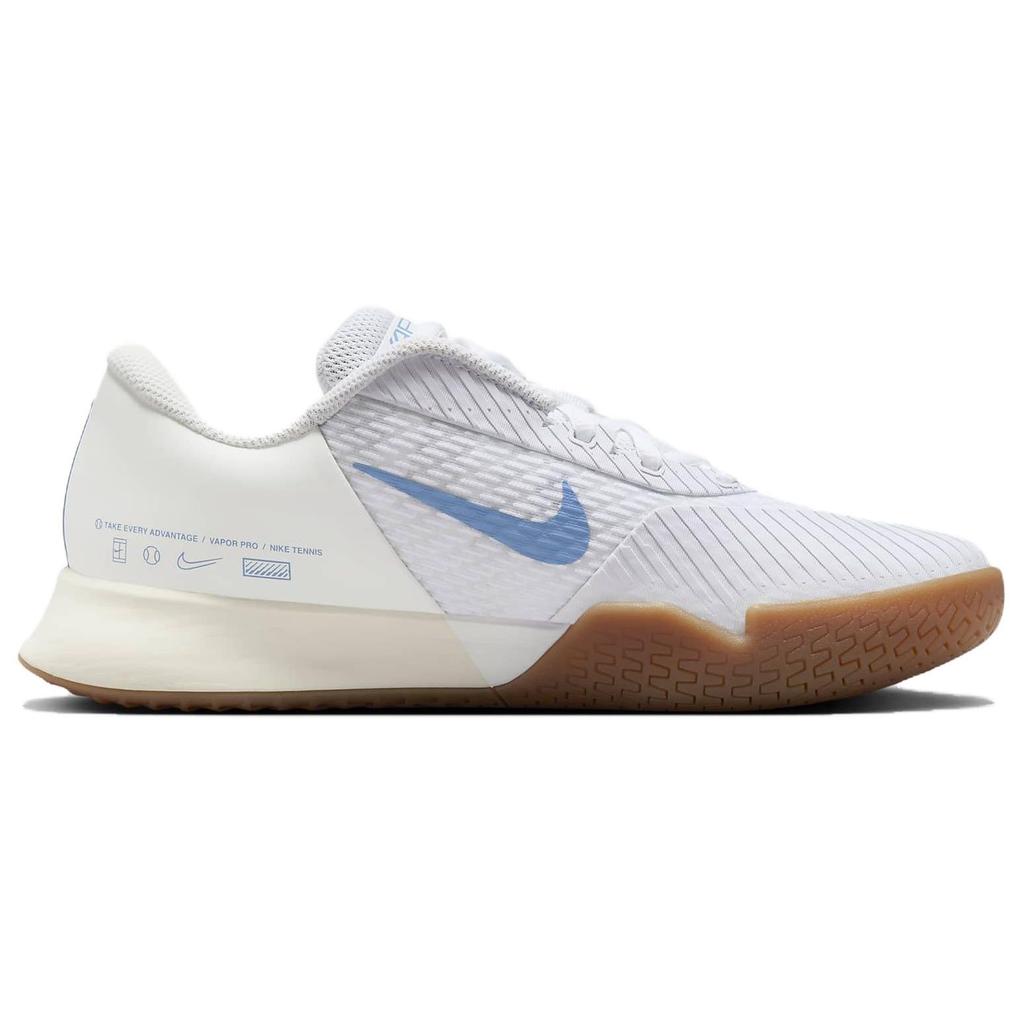 Nike Court Air Zoom Vapor Pro 2 HC White Light Blue Women Sneakers Sail Gum-Light-Brown DR6192-106