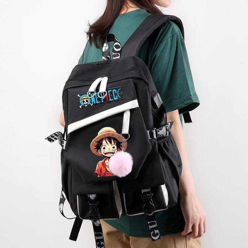 Аниме One Piece Anti Theft Bag Водонепроницаемый рюкзак для путешествий на открытом воздухе Канцелярские принадлежности для девочек и мальчиков, для ежедневного обучения, удобная сумка для книг Mochila