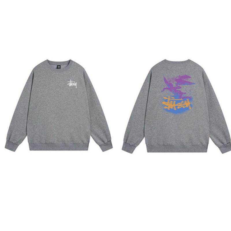 Unisex Oversized Crewneck Fleece-Lined Cotton Sweatshirt With Dice Letter Print Winter Casual Wear