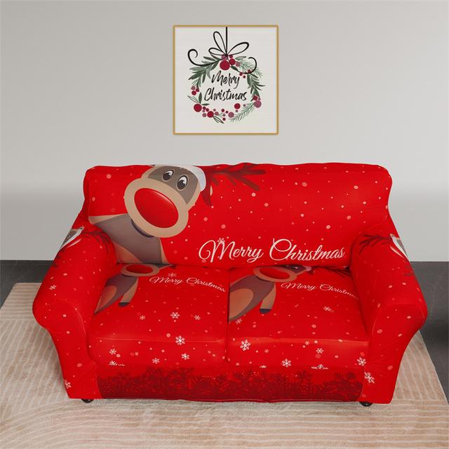 1 комплект, Рождественский чехол для дивана, эластичные чехлы для дивана для гостиной, рождественские чехлы для кресел и диванов с чехлами для подушек, диван Bezug
