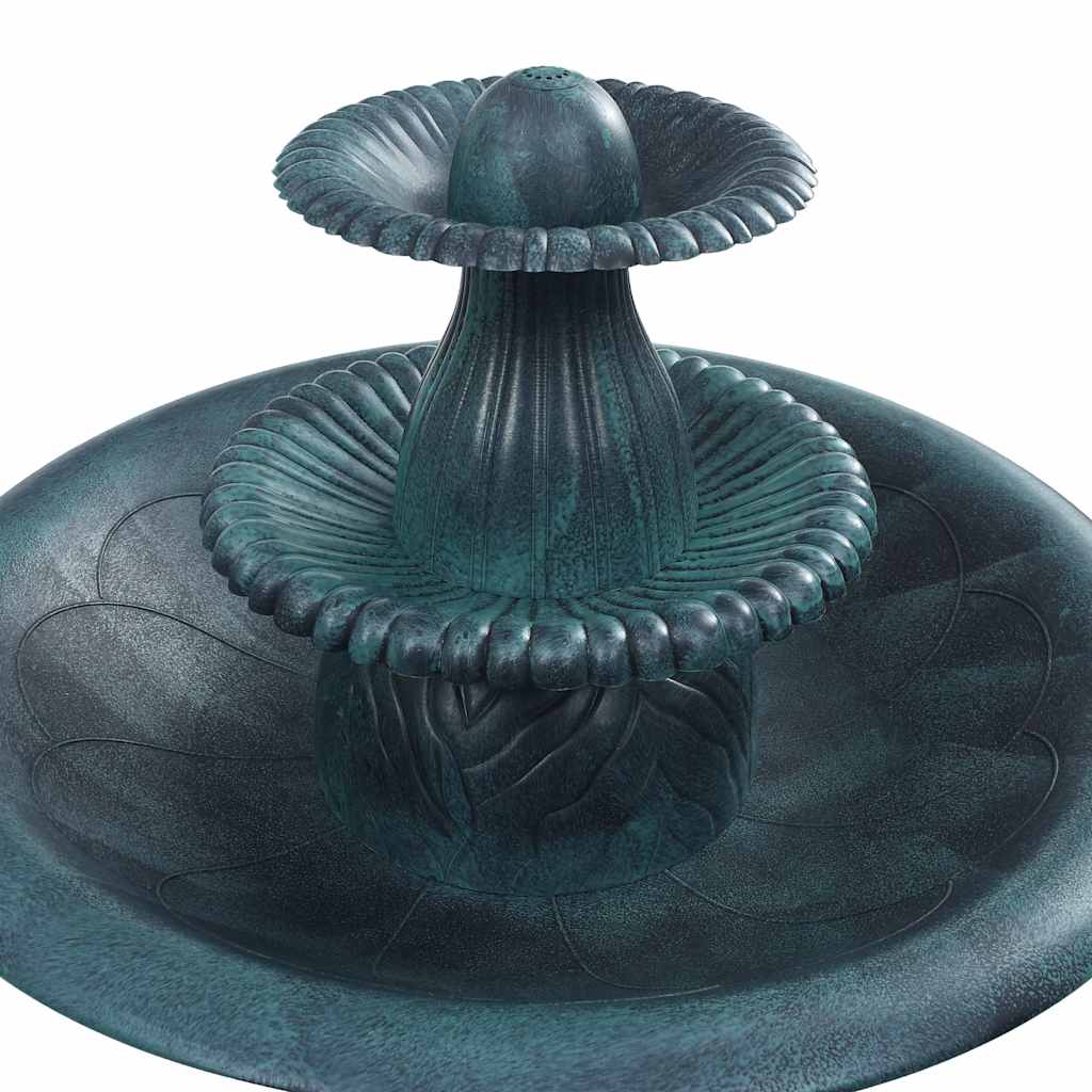 vidaXL Vogelbad mit Springbrunnen Grün 50×91 cm Kunststoff