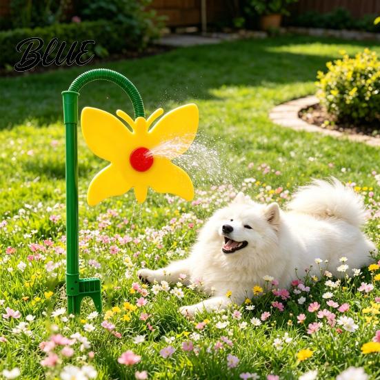 Yard Watering Sprinkler Crazy Butterfly Lawn Sprinkler Dancing Garden Funny 360-Degree Rotating Faucet Connection for Watering Dogs Kids Outdoor