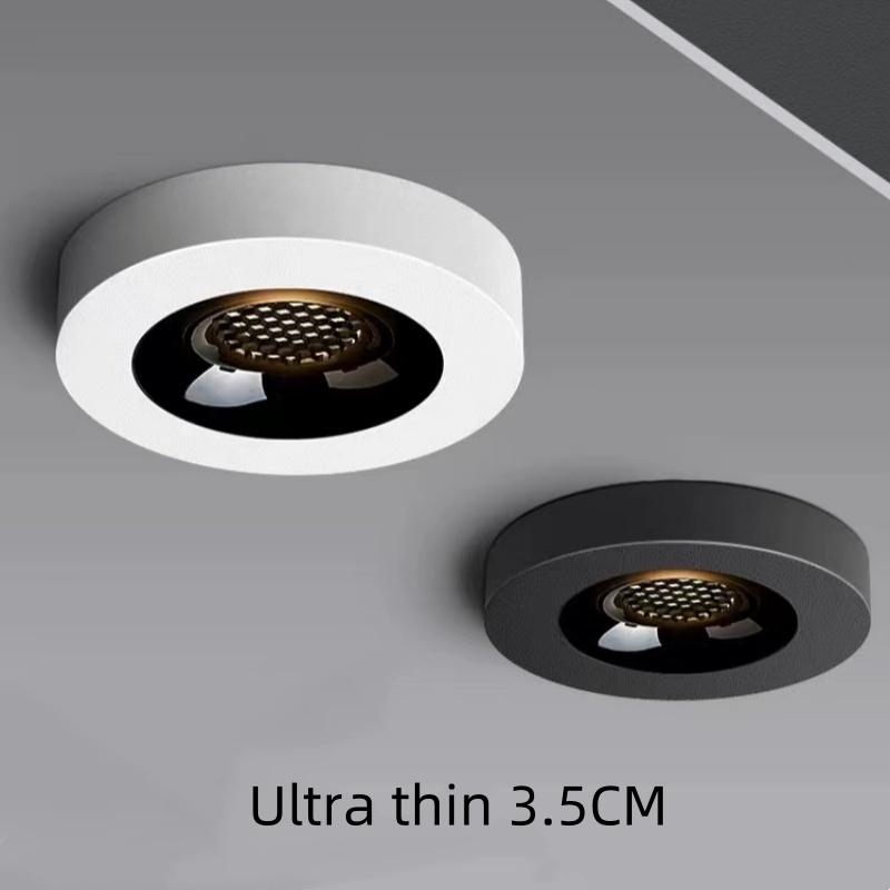 Модная ультратонкая 3,5 см накладная антибликовая полноспектральная COB-лампа, для гостиной, прихожей, без отверстий