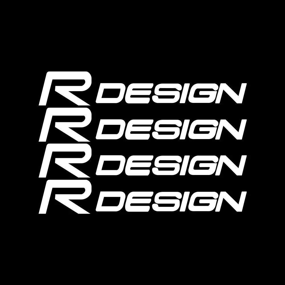 4 шт. Светоотражающие наклейки на колеса автомобиля R DESIGN, водостойкие виниловые наклейки для Volvo XC40 XC60 XC90 S60, аксессуар для декора ступицы автомобиля zz2