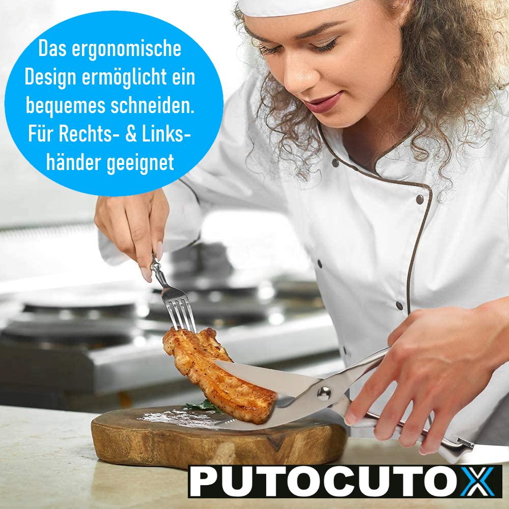PUTOCUTOX Ножницы для птицы Ножницы для мяса Нержавеющая сталь Ножницы для курицы Разделочные ножницы
