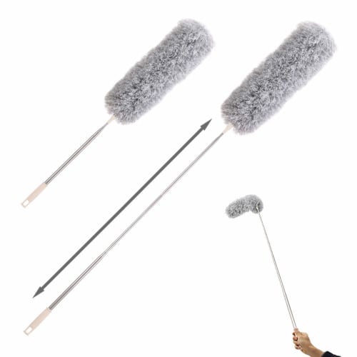 Cleanhome Extendable Dust Remover/Duster/Handheld Mop, Perfect for Cleaning High Places, Extends Up To 250cm, Hand Washable, Bendable, Suitable for Ce