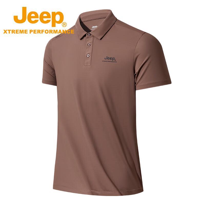 Jeep Men's Quick-Dry Breathable Outdoor Polo Shirt