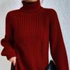 Fashion  Winter Turtleneck Long Sleeved Knitted Top Autumn Casual Women Sweaters Office Lady Solid Loose Warm Knitwears