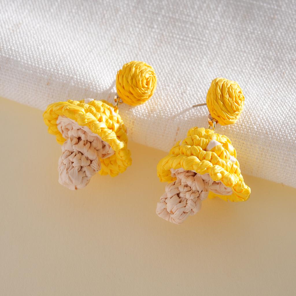 Серьги-иглы с грибами Lafite, ручная работа, серебряные, уникальный стиль для отпуска, модные, изысканные серьги