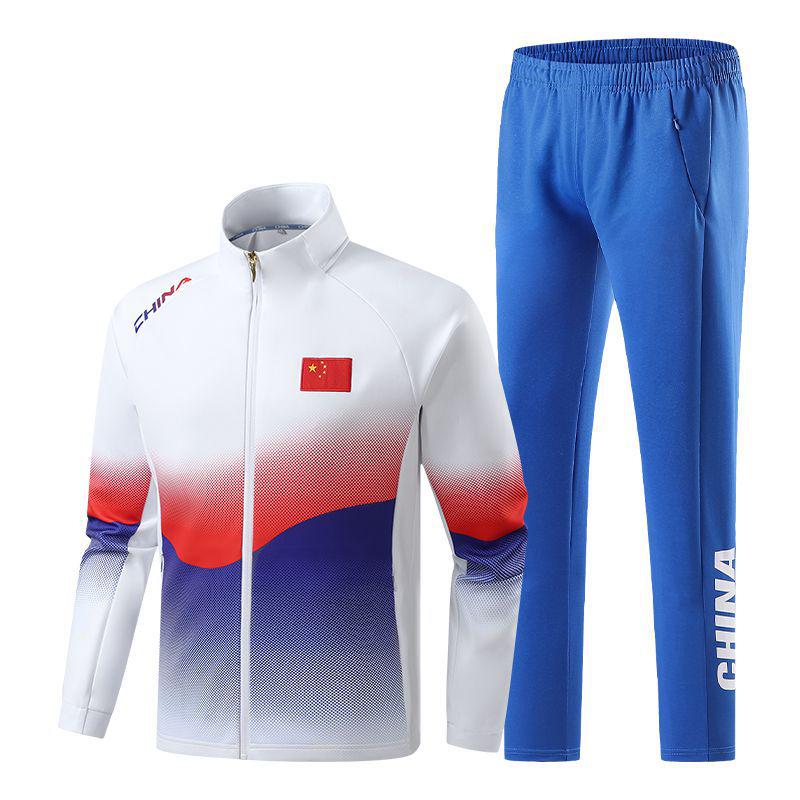 Spring/Summer Chinese Team Tracksuit Set: Unisex Wushu Training Jacket & Long Pants