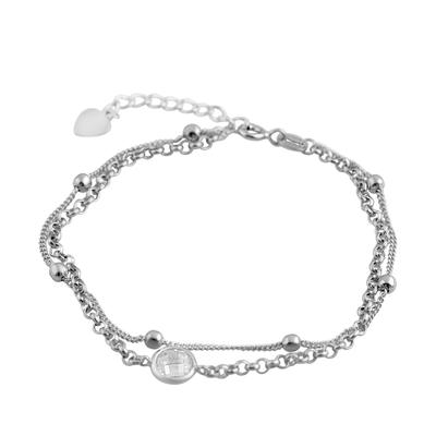 Серебряный браслет с фианитами (2107774)