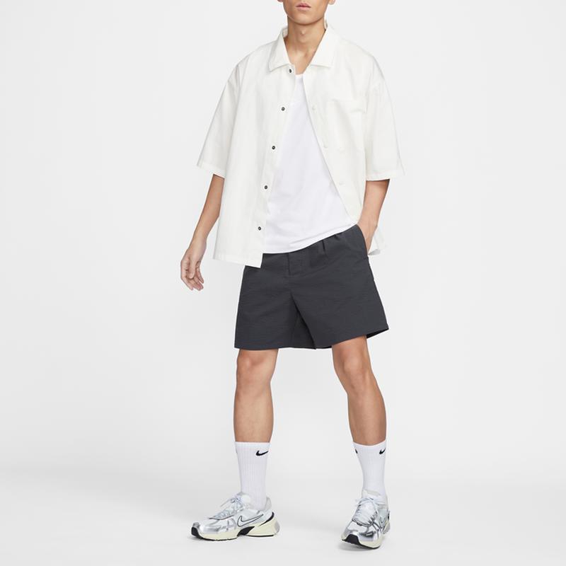 Nike Рубашка Oversize с логотипом на пуговицах и коротким рукавом Мужские топы Парусно-белый FN3250-133
