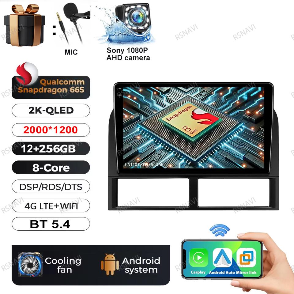 Car Radio Android 16 For Jeep Grand Cherokee II WJ 1998 - 2004 2DIN BT QLED DSP 4G LTE Qualcomm Multimedia Stereo 2 DIN GPS DVD