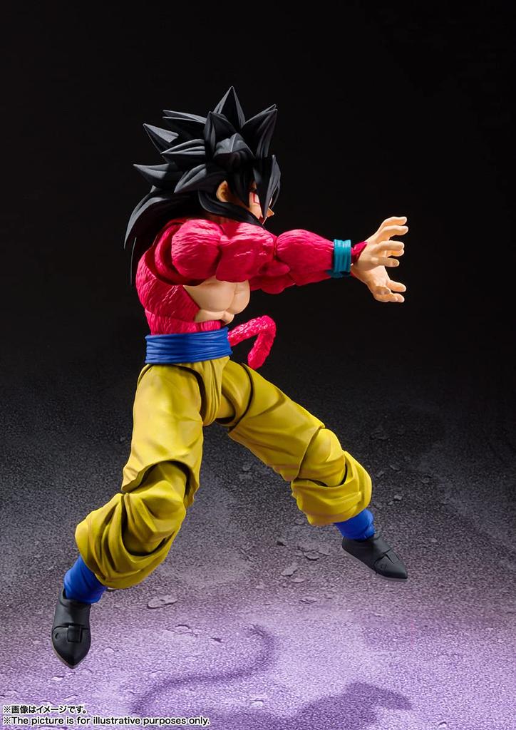 TAMASHII NATIONS Dragon Ball Z Super Saiyan 4 Son Goku Approximately 150mm Painted Movable Figure S.H.Figuarts PVC&ABS